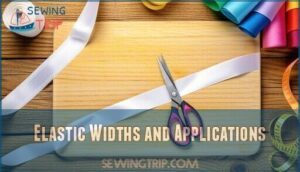 elastic widths and applications