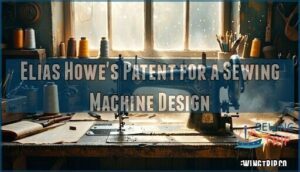 elias howe's patent for a sewing machine design