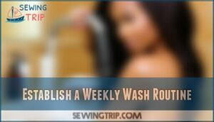 establish a weekly wash routine