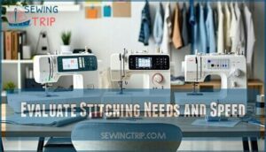 evaluate stitching needs and speed