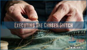 executing the chosen stitch