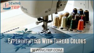 experimenting with thread colors