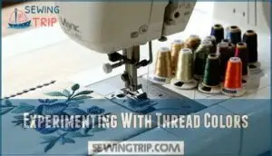 experimenting with thread colors