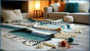 finish no sew blanket