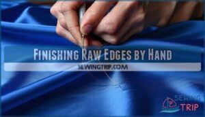 finishing raw edges by hand