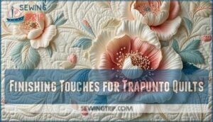 finishing touches for trapunto quilts