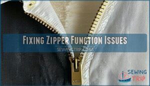 fixing zipper function issues
