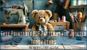 free printable pdf patterns for jointed teddy bears