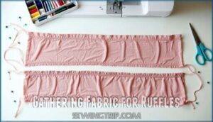 gathering fabric for ruffles