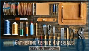 gathering repair materials