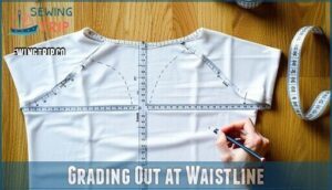 grading out at waistline
