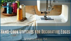 hand-look stitches for decorative edges