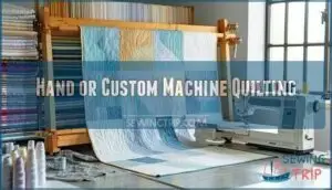 hand or custom machine quilting