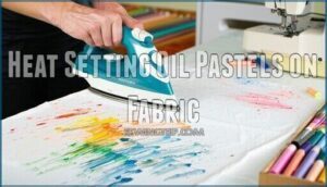 heat setting oil pastels on fabric