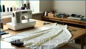hemming and bias-bound finish