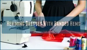 hemming dresses with banded hems