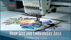 hoop size and embroidery area