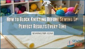 how to block knitting before sewing up