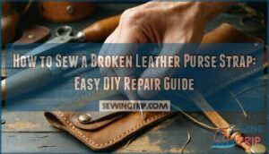 how to sew a broken leather purse strap