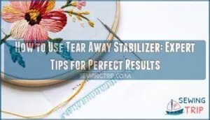 how to use tear away stabilizer in sewing