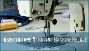 inserting and removing machine needle