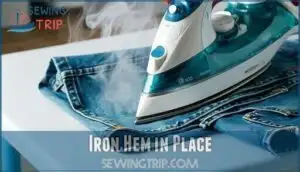 iron hem in place
