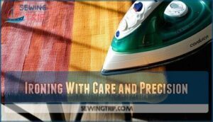 ironing with care and precision