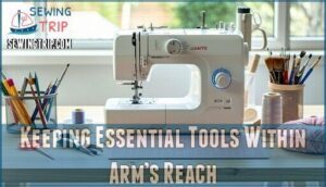 keeping essential tools within arm’s reach