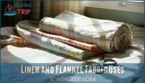 linen and flannel fabric uses