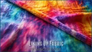 lining up fabric