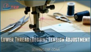 lower thread (bobbin) tension adjustment