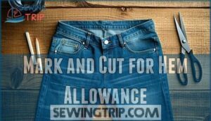 mark and cut for hem allowance