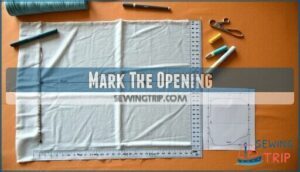 mark the opening