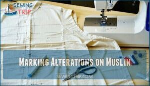 marking alterations on muslin