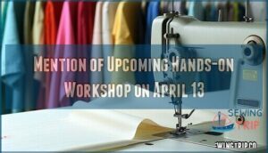 mention of upcoming hands-on workshop on april 13