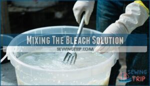 mixing the bleach solution