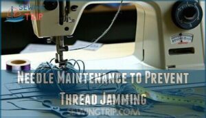 needle maintenance to prevent thread jamming
