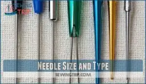 needle size and type