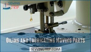 oiling and lubricating moving parts