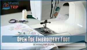 open toe embroidery foot