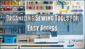 organizing sewing tools for easy access