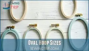 oval hoop sizes