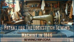 patent for the lockstitch sewing machine in 1846