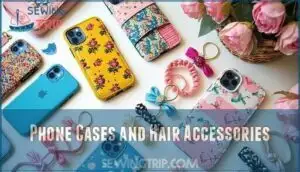 phone cases and hair accessories