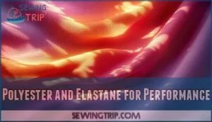 polyester and elastane for performance