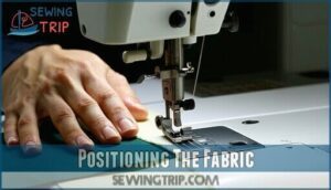 positioning the fabric