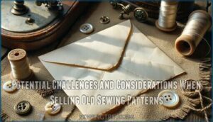 potential challenges and considerations when selling old sewing patterns