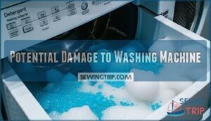 potential damage to washing machine