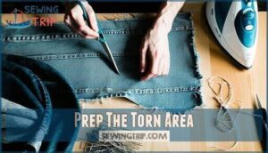prep the torn area