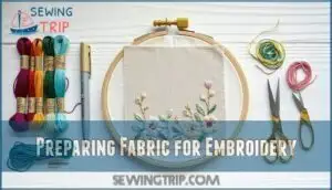 preparing fabric for embroidery